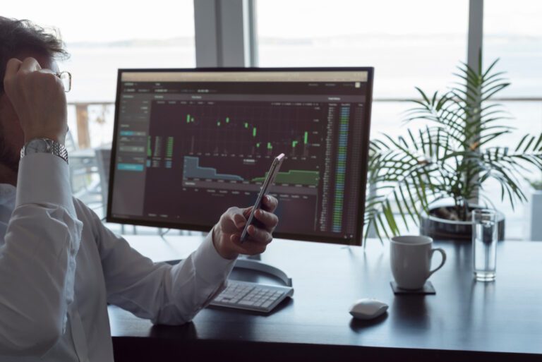 Belegger voor scherm gebruikt voor End of Day Trading Parabola Tool