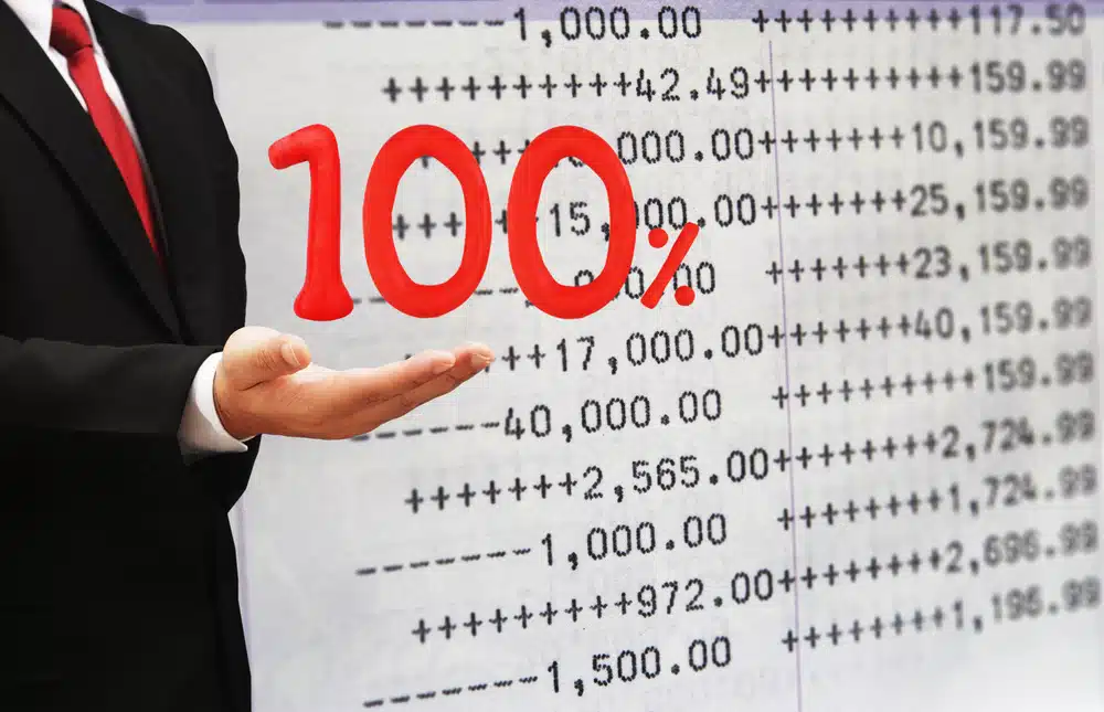 Base 100 vergelijking van index sector en aandeel