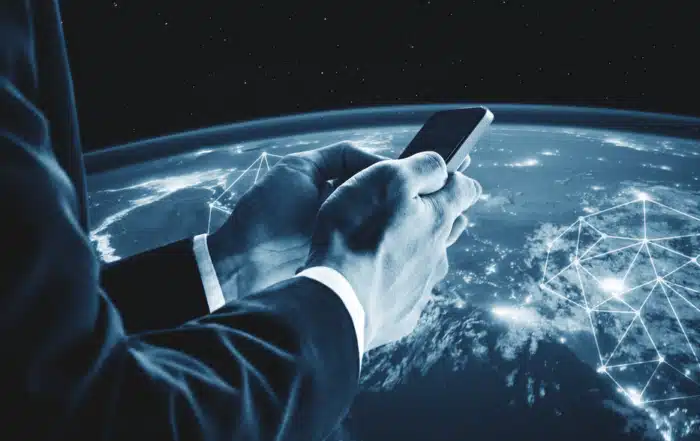 Telecom aandelen en connectiviteit in Europa met wereldwijd netwerk en mobiele communicatie