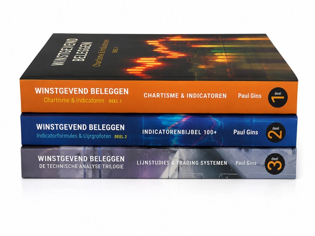 Los tres libros de la Trilogía de Análisis Técnico, apilados