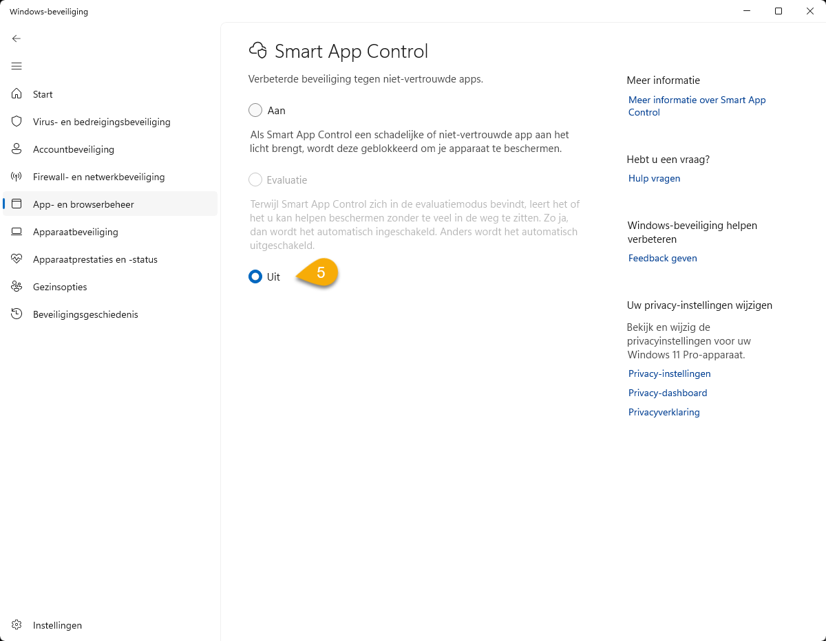 Smart Control procedure 4